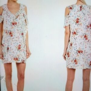 Parker Ditsy Cold Shoulder Floral Mini Dress Size M